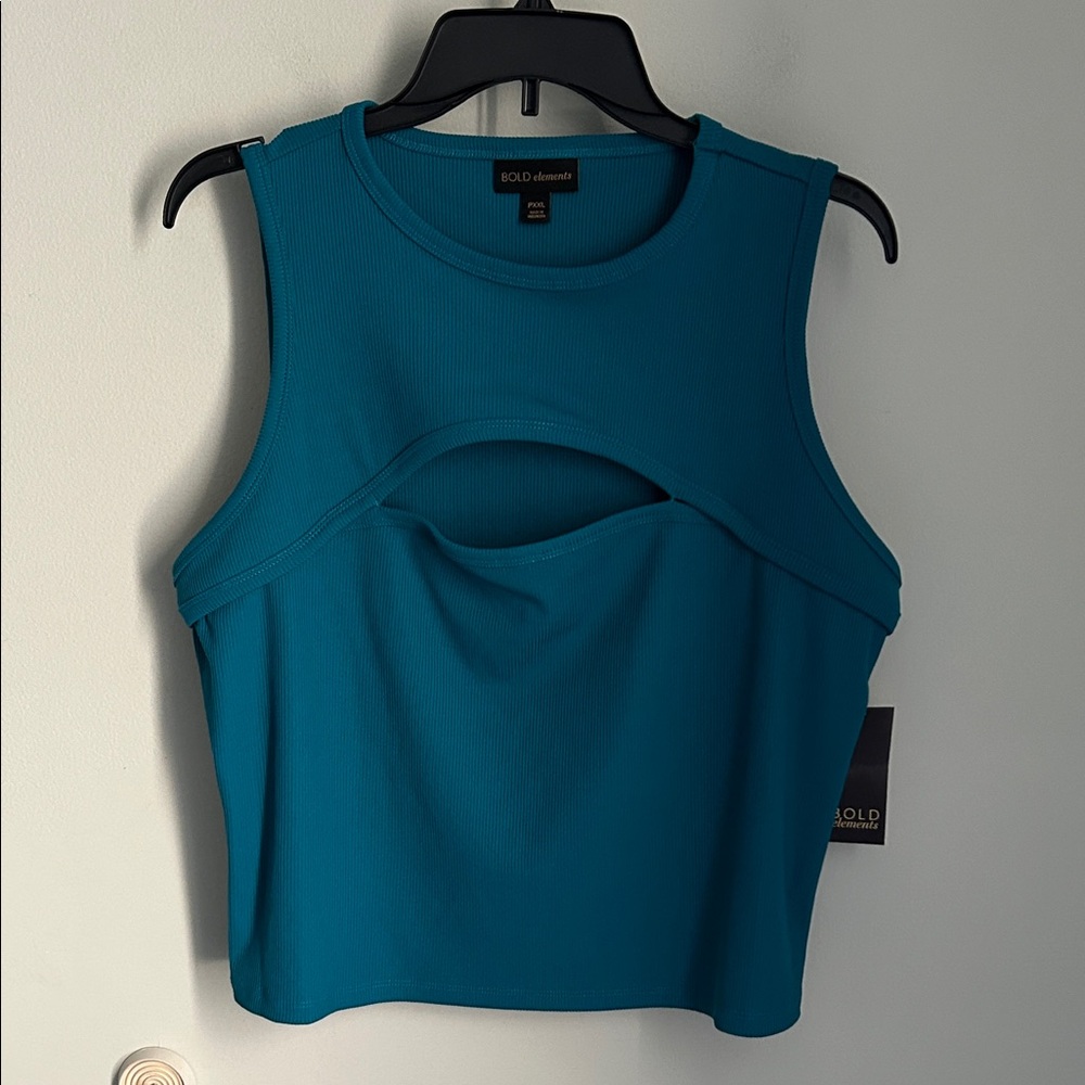 BOLD elements Turquoise Cutout Tank Top
